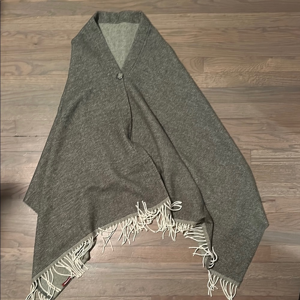 Comptoir Des Cotonniers Gray Knit Poncho